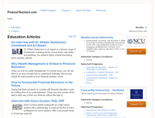 Tablet Screenshot of financeteachers.com